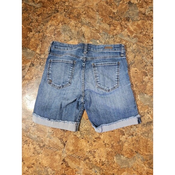 Kut From The Kloth Women’s JuniorsDenim Low Rise Shorts Sz 4 Raw Hem (A20) - Picture 5 of 8